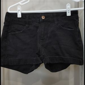 Black jean shorts